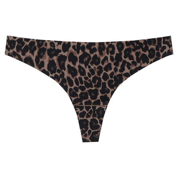 Naadloze string voor dames met luipaardprint