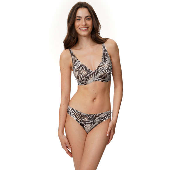 Naadloze damesslip met zebraprint
