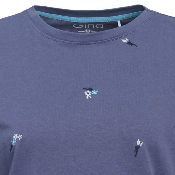 Dames-T-shirt met borduursel all-over