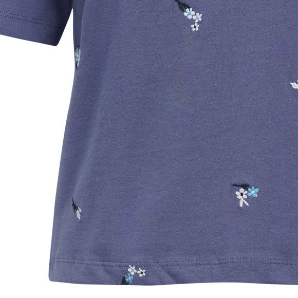 Dames-T-shirt met borduursel all-over