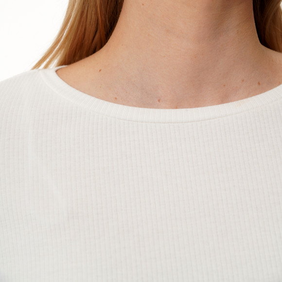 Dames-T-shirt met geribbelde structuur