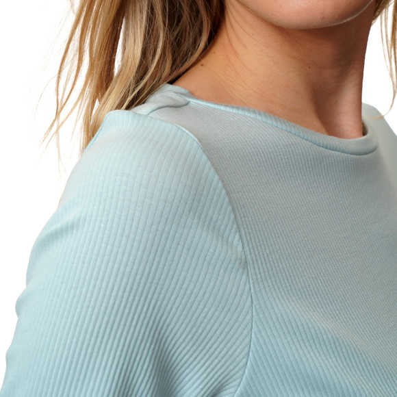Damen T-Shirt in gerippter Struktur