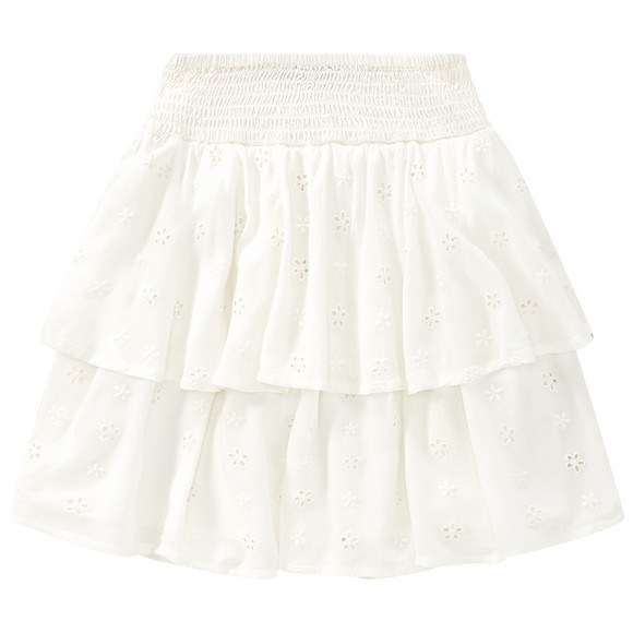 Mädchen Rock mit Lochstickerei