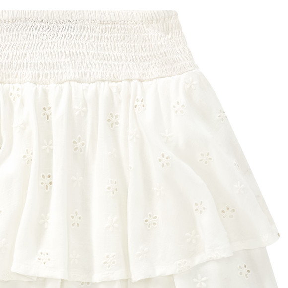 Mädchen Rock mit Lochstickerei