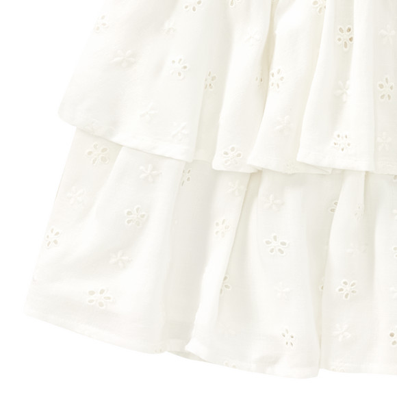 Mädchen Rock mit Lochstickerei