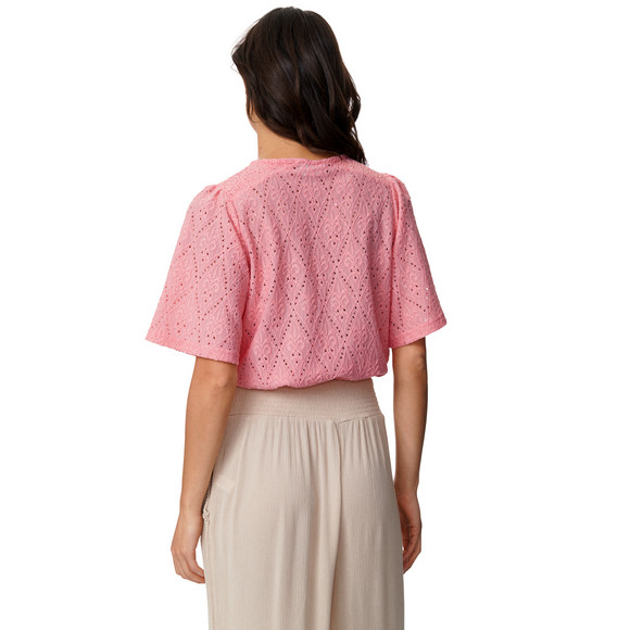 Damen T-Shirt mit Ajour-Muster