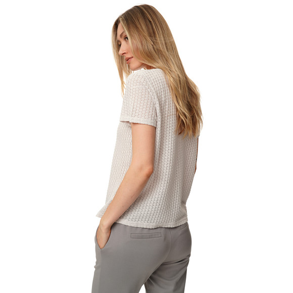 Damen T-Shirt mit Lochstickerei