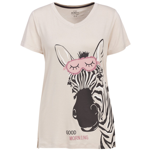 Slaapshirt voor dames met zebraprint