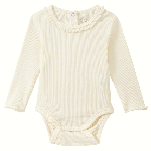 Baby Langarmbody mit Rippstruktur