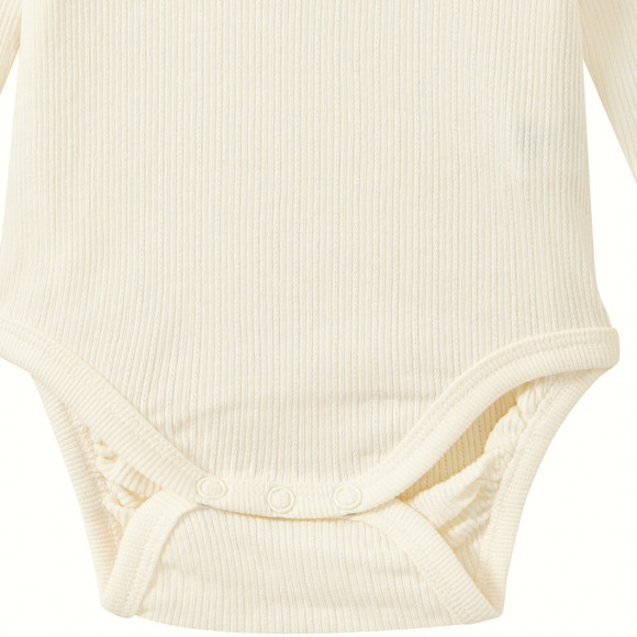 Baby Langarmbody mit Rippstruktur