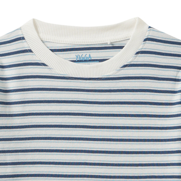 Mädchen Langarmshirt mit Rippstruktur