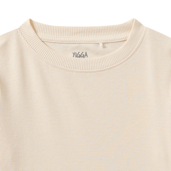 Mädchen Langarmshirt mit Rippstruktur