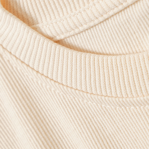 Mädchen Langarmshirt mit Rippstruktur