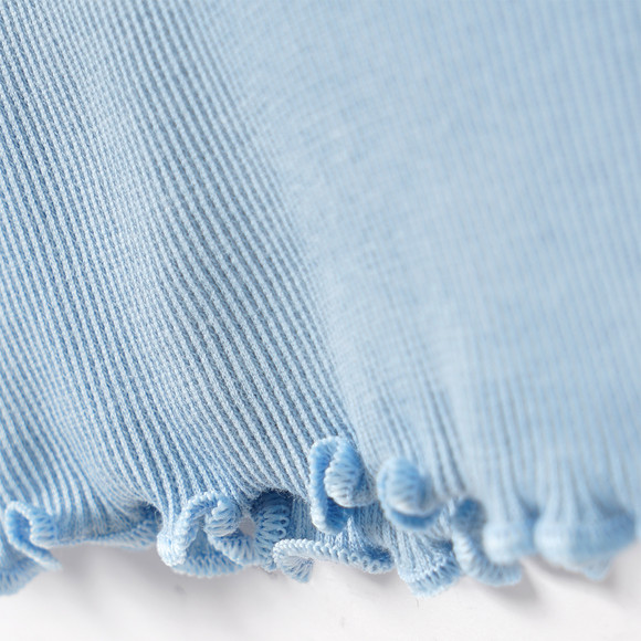 Mädchen Langarmshirt mit Rippstruktur