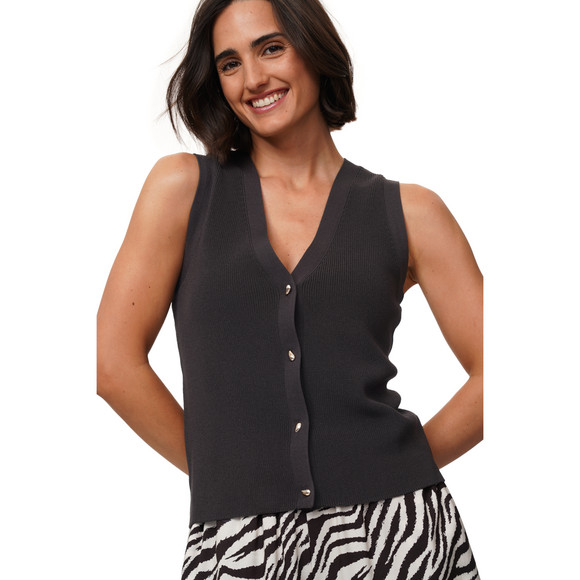 Damen Strickweste unifarben
