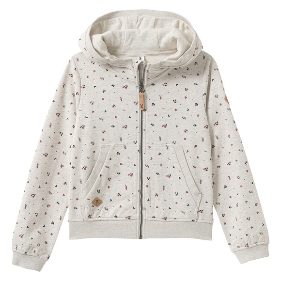 Mädchen Sweatjacke mit Blumen allover