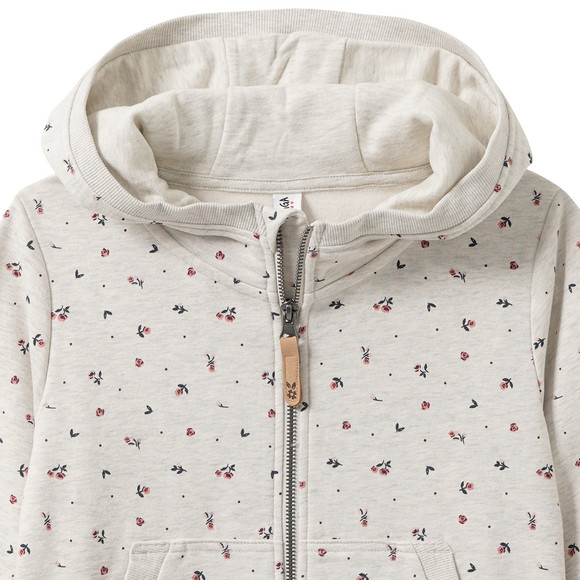 Mädchen Sweatjacke mit Blumen allover
