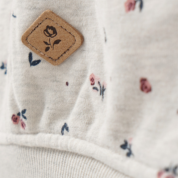 Mädchen Sweatjacke mit Blumen allover