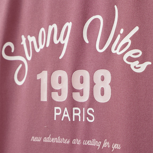 Mädchen Sport-T-Shirt mit Text-Motiv
