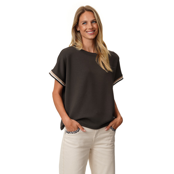 Damen Modal-T-Shirt unifarben