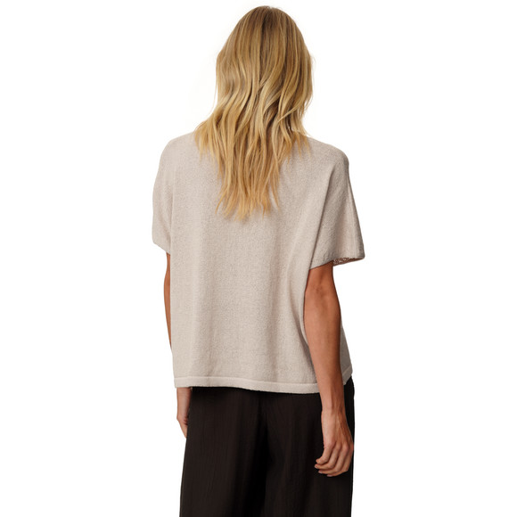 Damen Strick-T-Shirt unifarben
