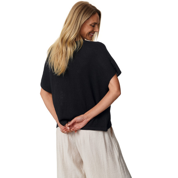 Damen Strick-T-Shirt unifarben