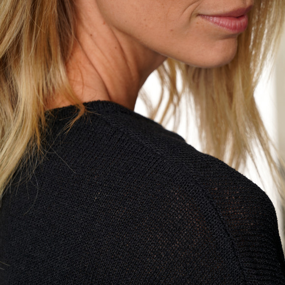 Damen Strick-T-Shirt unifarben