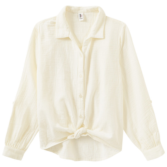 Mädchen Musselin-Bluse mit Knotendetail