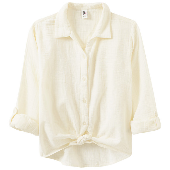 Mädchen Musselin-Bluse mit Knotendetail