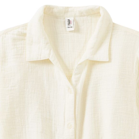 Mädchen Musselin-Bluse mit Knotendetail
