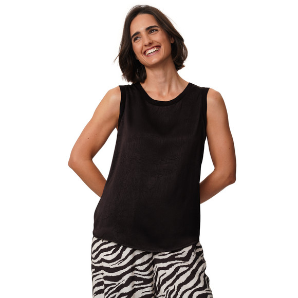 Damen Satin-Top unifarben