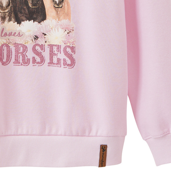 Mädchen Hoodie mit Pferde-Motiv