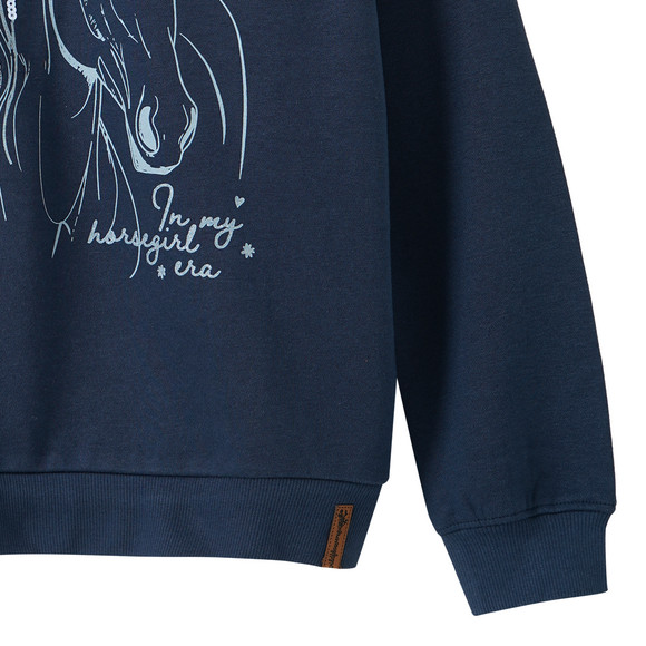 Mädchen Hoodie mit Pferde-Motiv