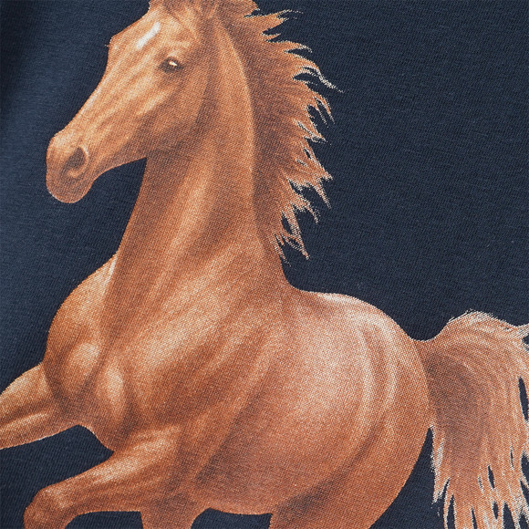 Mädchen Langarmshirt mit Pferde-Motiv