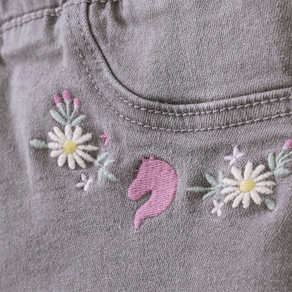Mädchen Jeggings mit Stickerei