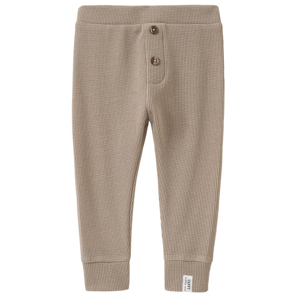 Baby Leggings mit Waffelstruktur beige