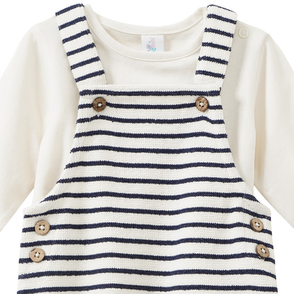 Newborn Set aus Langarmshirt und Latzhose
