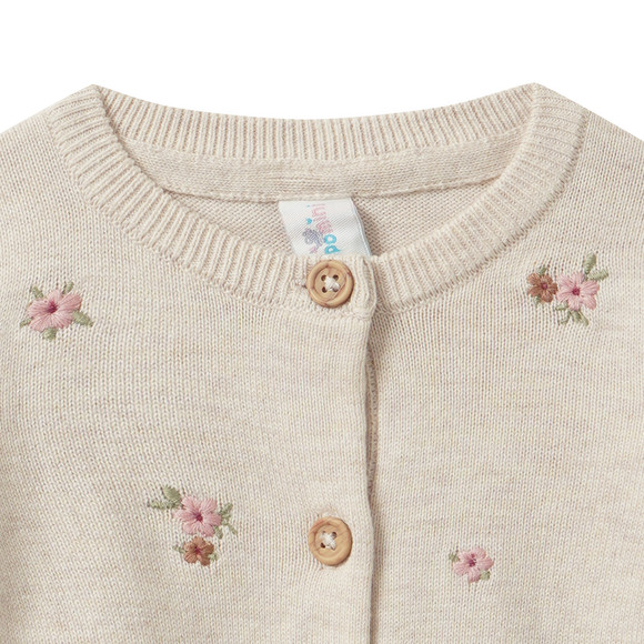 Baby Strickjacke mit Stickerei