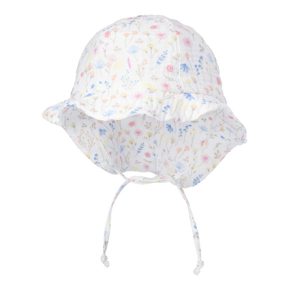 Baby Musselin-Mütze mit Blumen-Muster