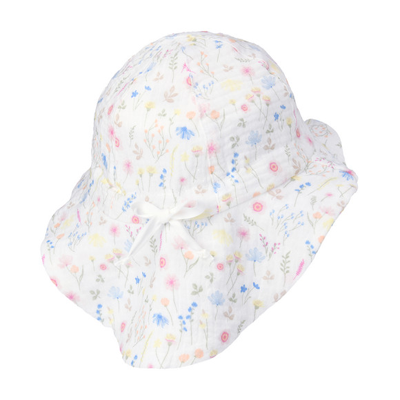 Baby Musselin-Mütze mit Blumen-Muster