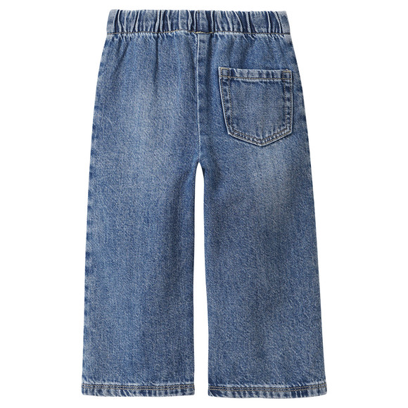 Baby Wide-Leg-Jeans im Used-Look