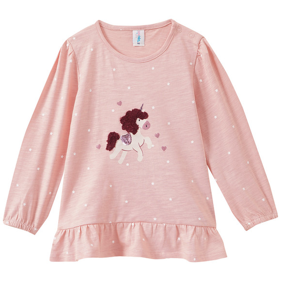 Baby Langarmshirt mit Pferde-Motiv