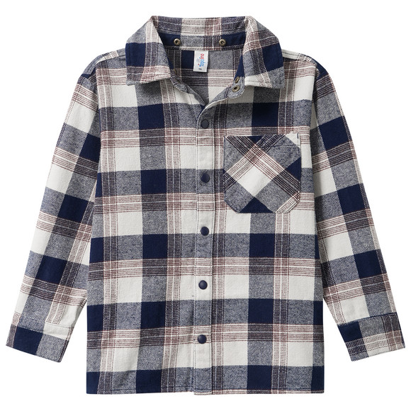 Jungen Flanellhemd mit Sweatkapuze