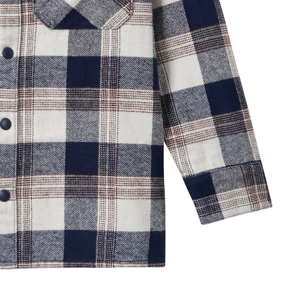 Jungen Flanellhemd mit Sweatkapuze