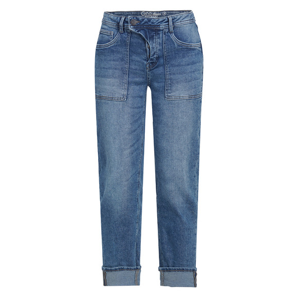 Damen Boyfriend-Jeans mit Knopfleiste