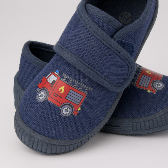 Jungen Hausschuhe mit Feuerwehr-Motiv