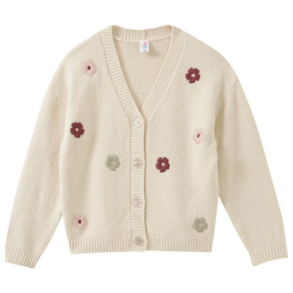 Mädchen Strickjacke mit Stickerei