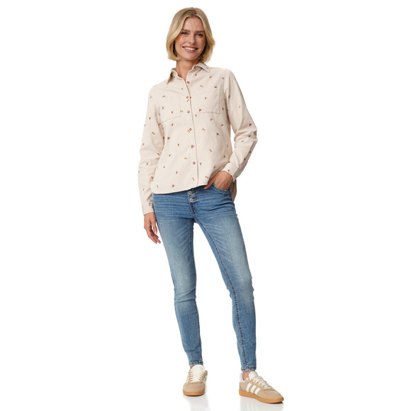 Damen Skinny-Jeans mit großer Knopfleiste