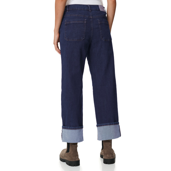 Damen Straight-Relaxed-Jeans in Raw-Denim