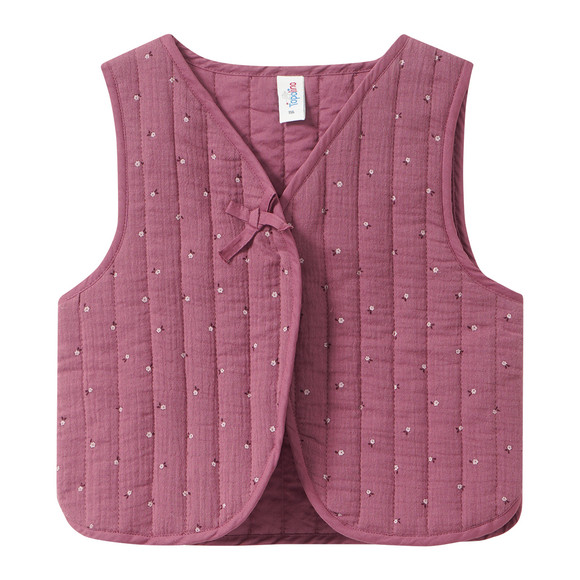 Mädchen Set mit Langarmshirt und Steppweste